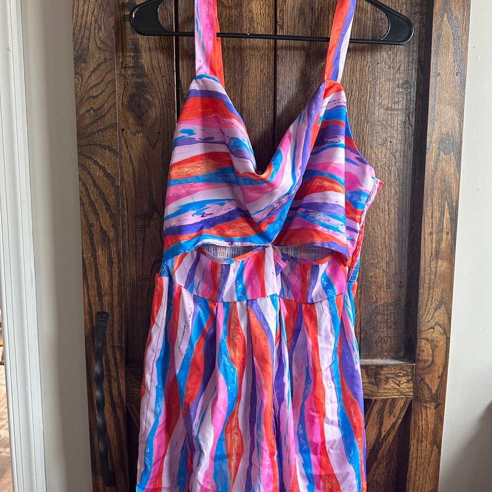 Colorful Striped Sleeveless romper